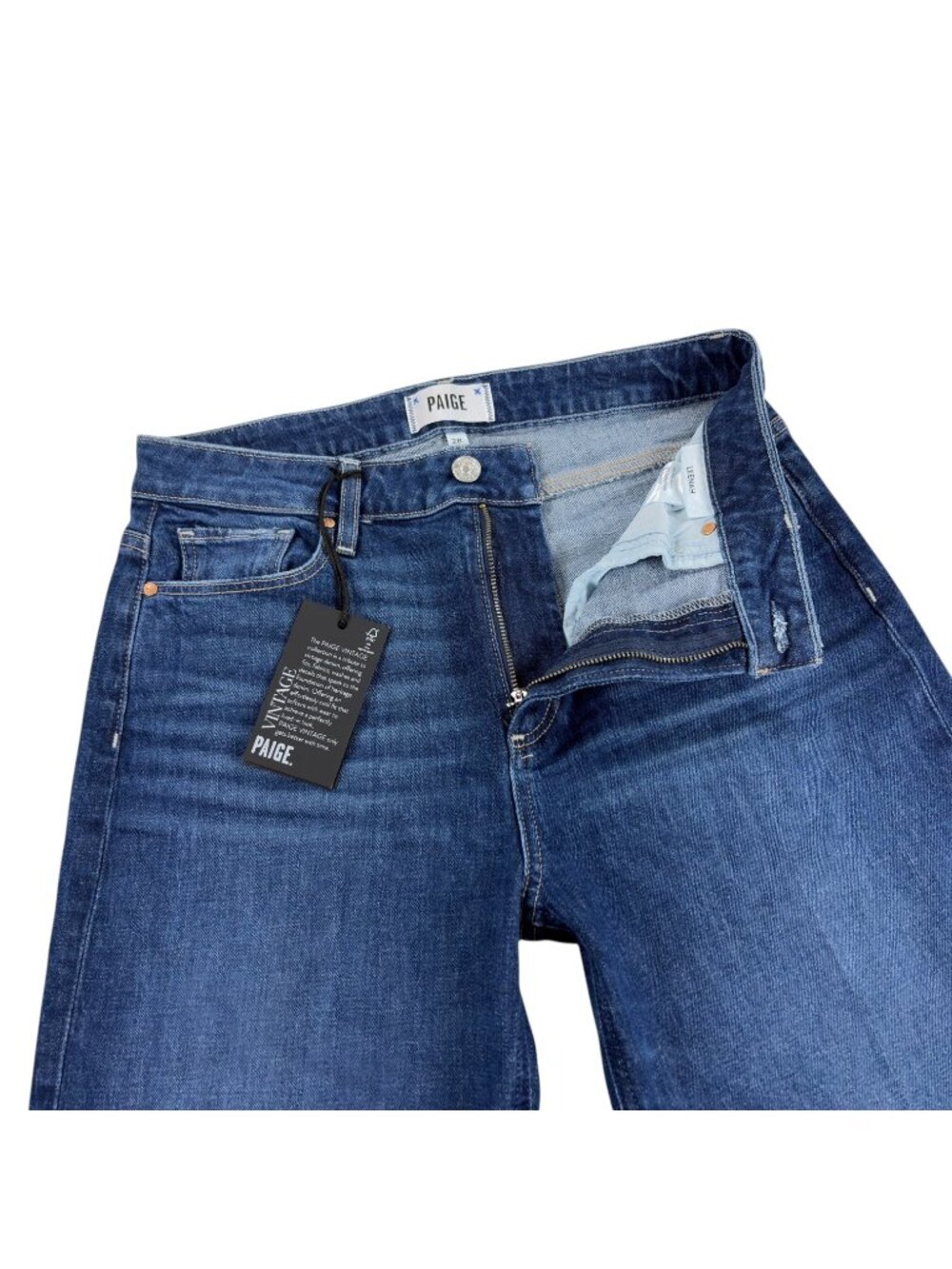 Paige LEENAH Slim Wide Leg Jeans Womens Size 28 x 33 Narrative Vintage Denim NWT